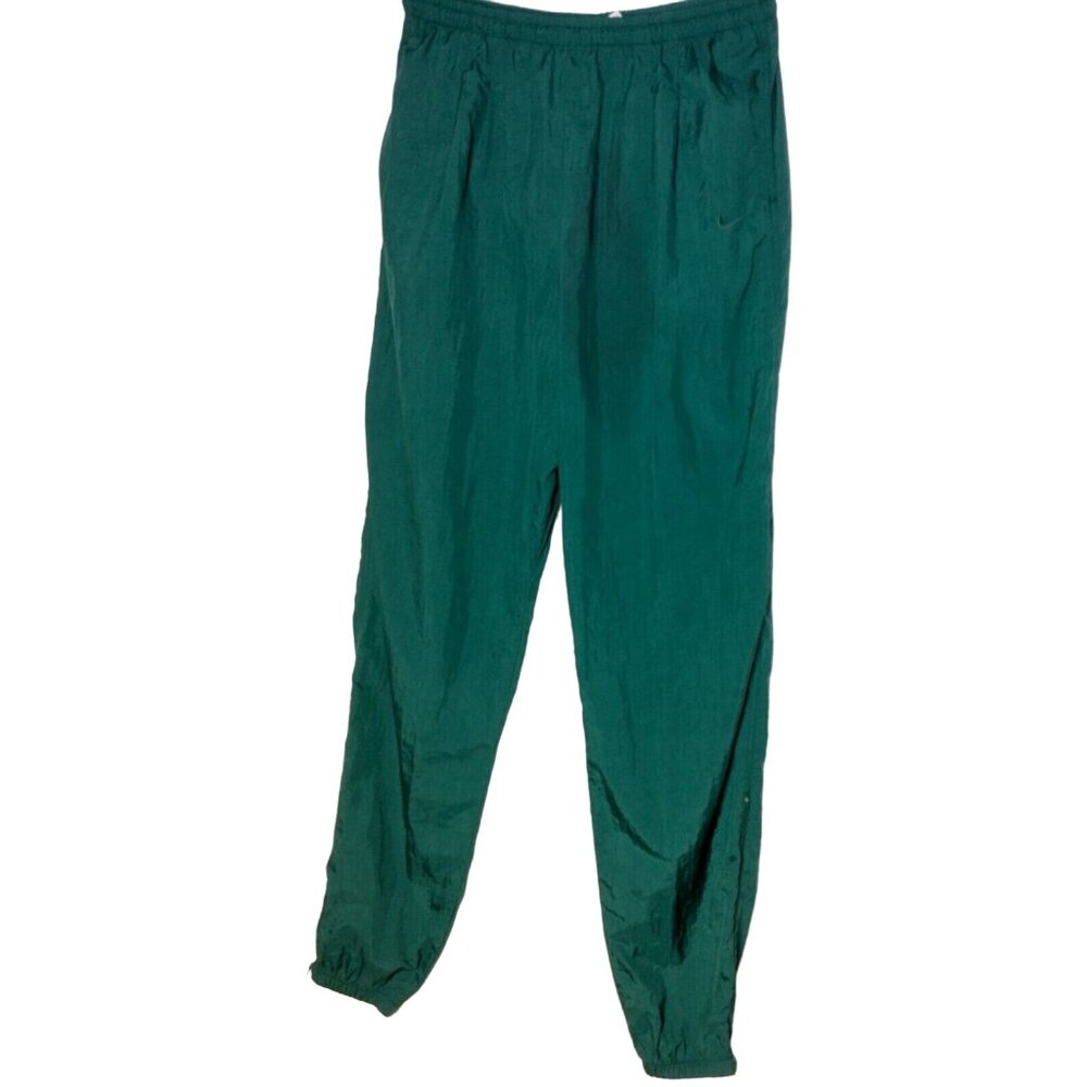 Nike Pants Youth XL 16-18 Green Nylon Windbreaker Athletic Sport Elastic Vintage